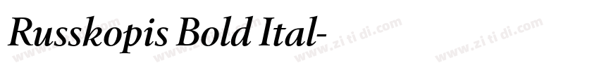 Russkopis Bold Ital字体转换